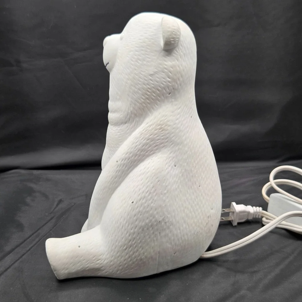 Belleek Pottery Living Bear Luminaire Lamp Kids Nursery Soft Warm Glow